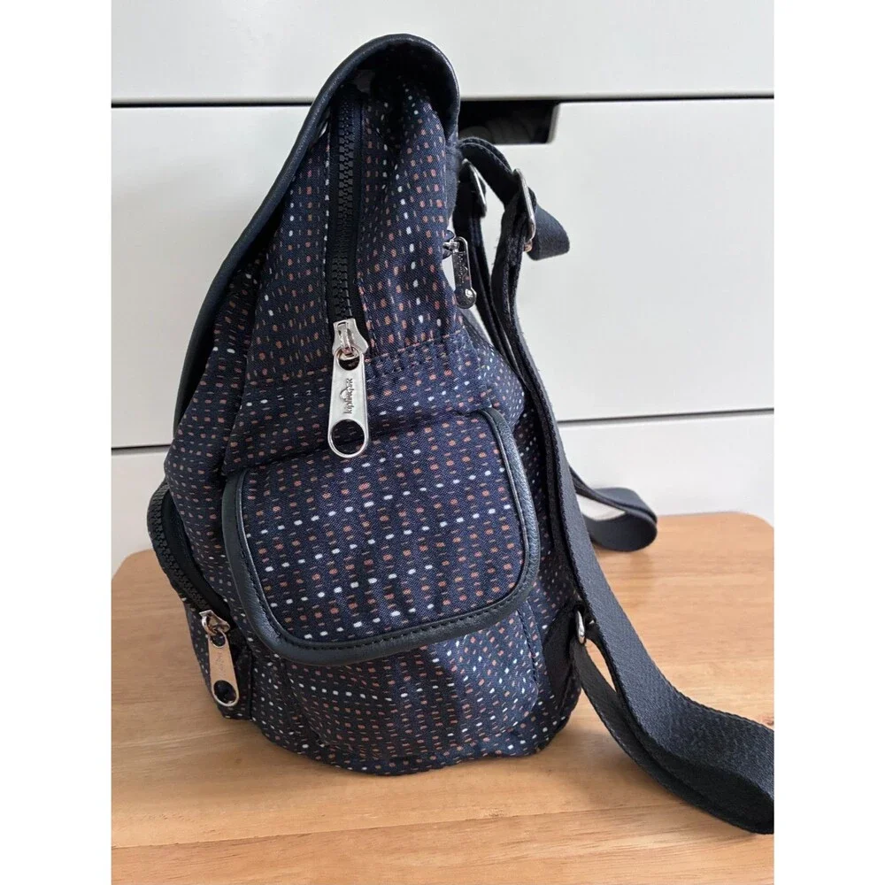 Kipling City Pack Mini Backpack Deluxe Finishes Faux Leather Trim & Monkey Keych